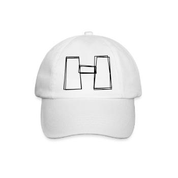Fernglas handgezeichnet - Baseballkappe - Weiß/Weiß - Vorne