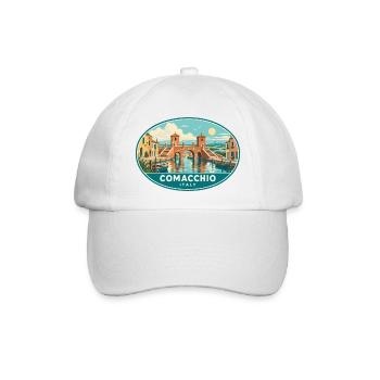Erleben Sie Comacchio in Italien Vintage Canal Town - Baseballkappe - Weiß/Weiß - Vorne