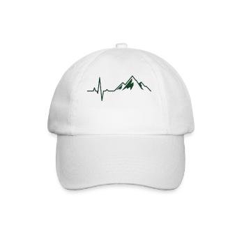 Berg-Heartbeat-Berge - Baseballkappe - Weiß/Weiß - Vorne