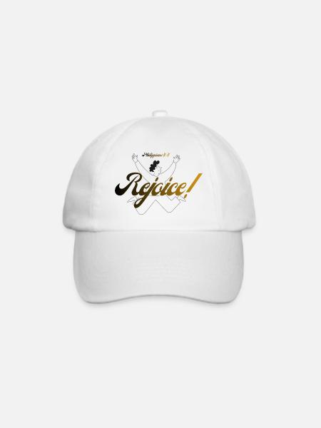 Freue dich immer im Herrn - Baseballkappe - Weiß/Weiß