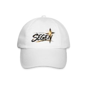 Göttlicher Segen mit Gott - Baseballkappe - Weiß/Weiß - Vorne