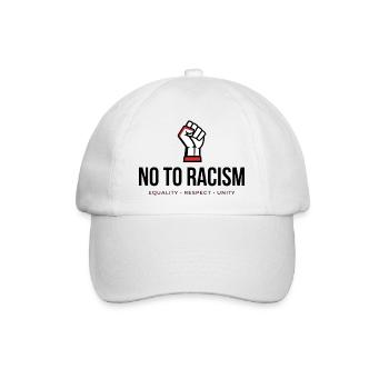Nein zu Rassismus! *Gehetzte Faust* - Baseballkappe - Weiß/Weiß - Vorne