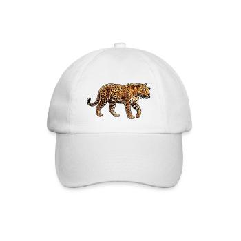 Poly Stil Leopard - Baseballkappe - Weiß/Weiß - Vorne