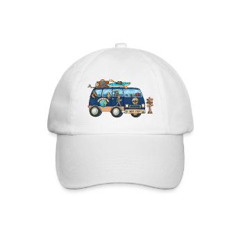 Abenteuer Weltreise Camper Wohnmobil - Baseballkappe - Weiß/Weiß - Vorne