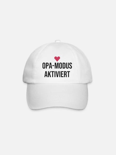 Opa-Modus aktiviert - Baseballkappe - Weiß/Weiß