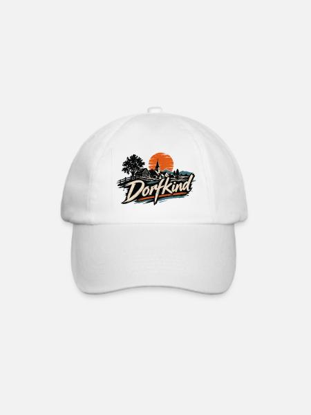 Dorfkind - Baseballkappe - Weiß/Weiß