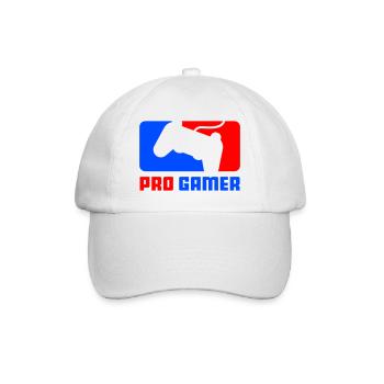 pro gamer - Baseballkappe - Weiß/Weiß - Vorne