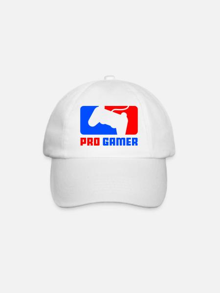 pro gamer - Baseballkappe - Weiß/Weiß