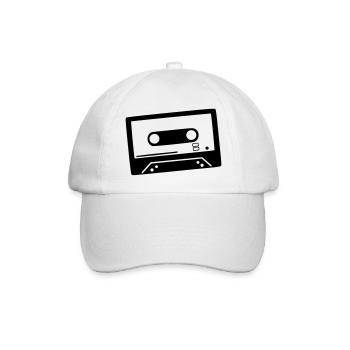 Kassette - Tape - Baseballkappe - Weiß/Weiß - Vorne