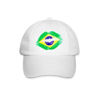 Kuss (Brasilien / Brazil) - Baseballkappe - Weiß/Weiß - Vorne