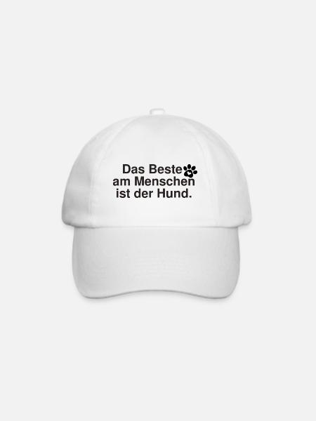 Hundespruch - Baseballkappe - Weiß/Weiß