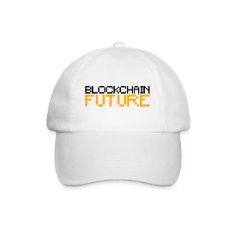 Blockchain Future Bitcoin - Baseballkappe - Weiß/Weiß - Vorne