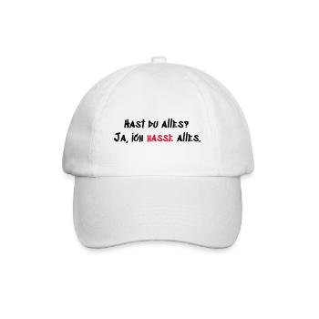 Hast du Alles - Baseballkappe - Weiß/Weiß - Vorne