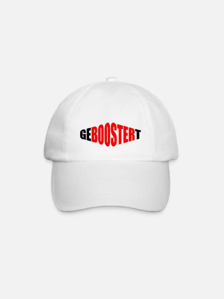 Geboostert - Baseballkappe - Weiß/Weiß