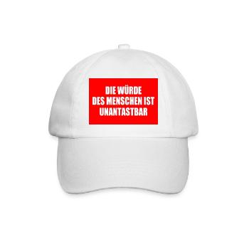 die würde des menschen ist unantastbar - Baseballkappe - Weiß/Weiß - Vorne