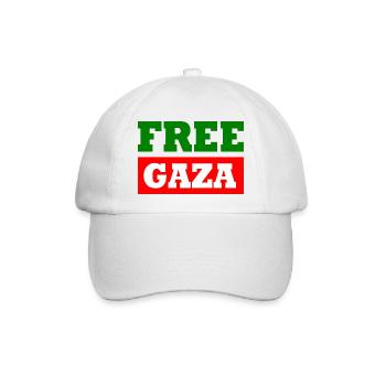 Free gaza - Baseballkappe - Weiß/Weiß - Vorne