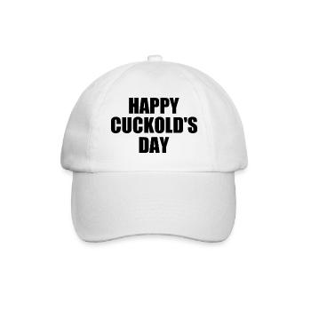 happy cuckold's day - cuckold - Baseballkappe - Weiß/Weiß - Vorne