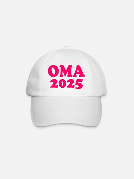 Oma 2025 - Baseballkappe - Weiß/Weiß