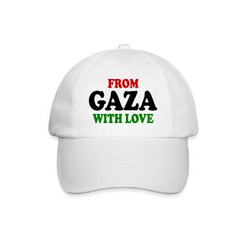 From gaza with love - Baseballkappe - Weiß/Weiß - Vorne