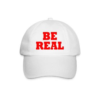 Be real - Baseballkappe - Weiß/Weiß - Vorne