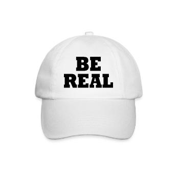 Be real - Baseballkappe - Weiß/Weiß - Vorne