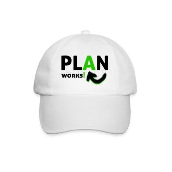plan a - Baseballkappe - Weiß/Weiß - Vorne