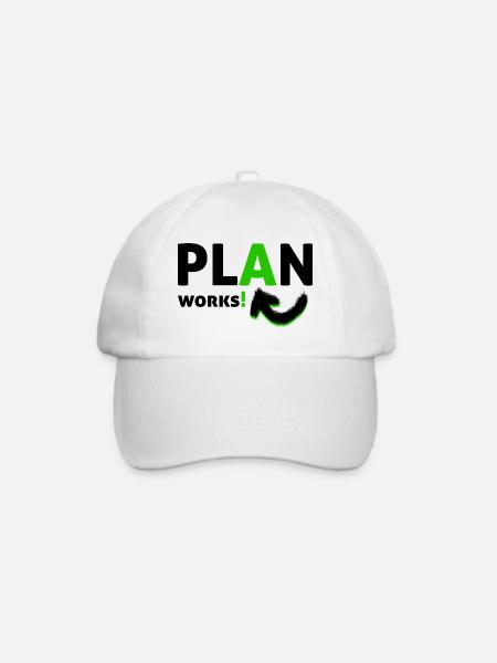 plan a - Baseballkappe - Weiß/Weiß