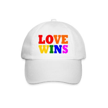 Love wins - Baseballkappe - Weiß/Weiß - Vorne