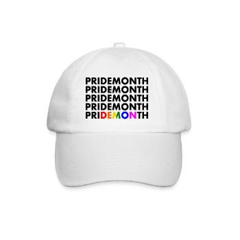 pride month demon - Baseballkappe - Weiß/Weiß - Vorne