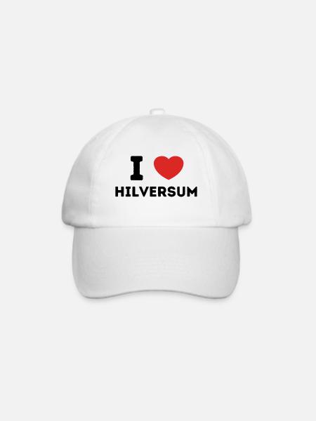 Ich liebe Hilversum, Niederlande - Baseballkappe - Weiß/Weiß
