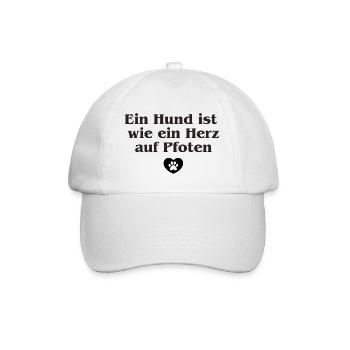 Schöner Hundespruch - Baseballkappe - Weiß/Weiß - Vorne