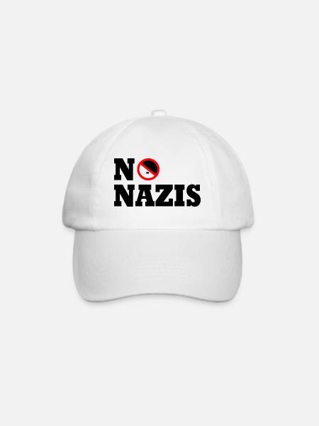 No nazis - Baseballkappe - Weiß/Weiß