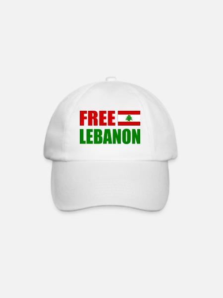 free lebanon - libanon - Baseballkappe - Weiß/Weiß