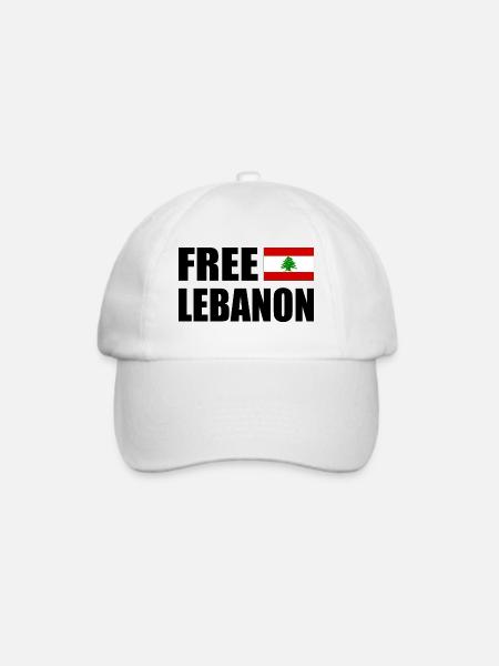 Free palestine - Baseballkappe - Weiß/Weiß