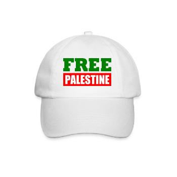 Free palestine - Baseballkappe - Weiß/Weiß - Vorne