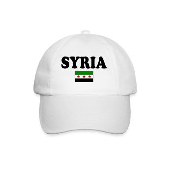 syrien flagge - Baseballkappe - Weiß/Weiß - Vorne