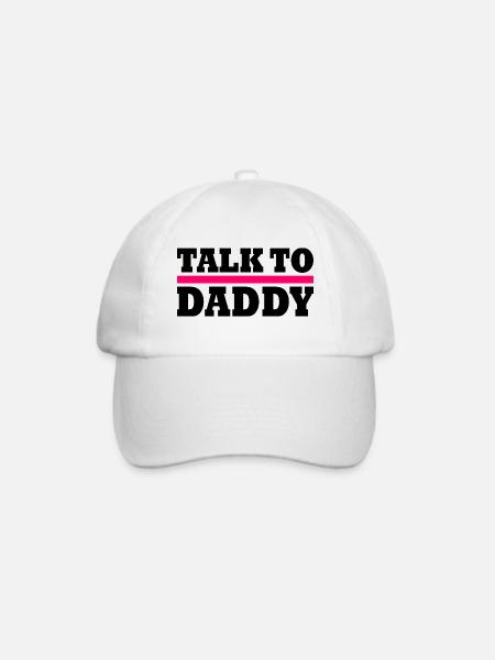 Talk to daddy - Baseballkappe - Weiß/Weiß