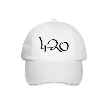 420 Graffiti - Baseballkappe - Weiß/Weiß - Vorne
