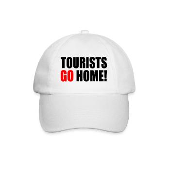 tourists go home - Baseballkappe - Weiß/Weiß - Vorne