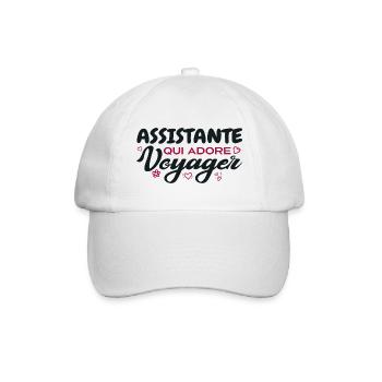 Weltenbummler-Assistent mit einer Leidenschaft fürs Reisen - Baseballkappe - Weiß/Weiß - Vorne