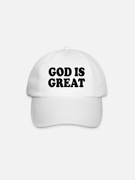god is great - Baseballkappe - Weiß/Weiß