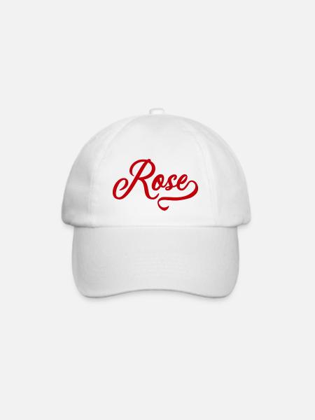 Rose - Baseballkappe - Weiß/Weiß