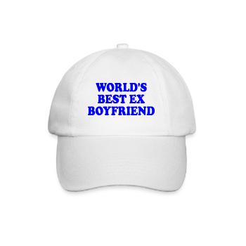 worlds best ex boyfriend - Baseballkappe - Weiß/Weiß - Vorne