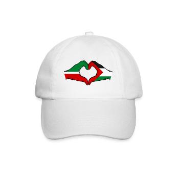 Tatarstan Palaestina Flagge Hände Herzform - Baseballkappe - Weiß/Weiß - Vorne