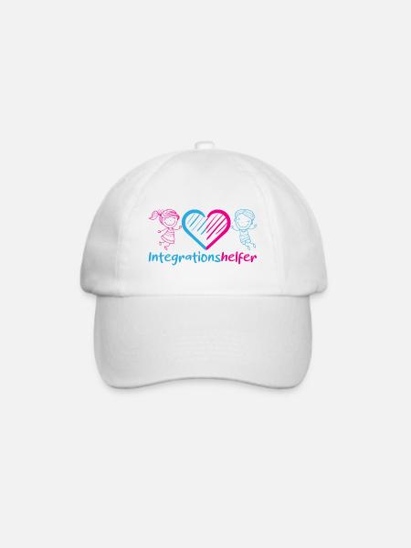 Integrationshelfer I-Helfer Schule Kindergarten - Baseballkappe - Weiß/Weiß