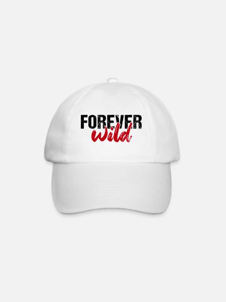 Forever wild - Baseballkappe - Weiß/Weiß
