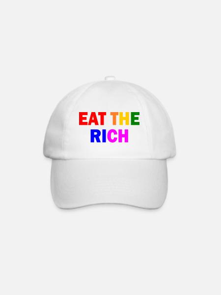 Eat the rich - Baseballkappe - Weiß/Weiß