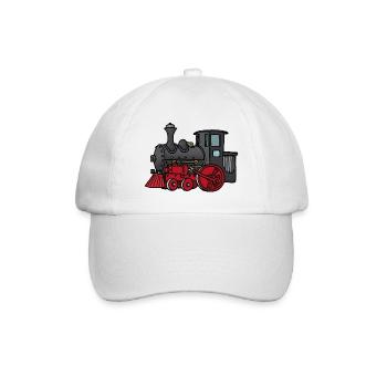 Kleine Lok - Baseballkappe - Weiß/Weiß - Vorne