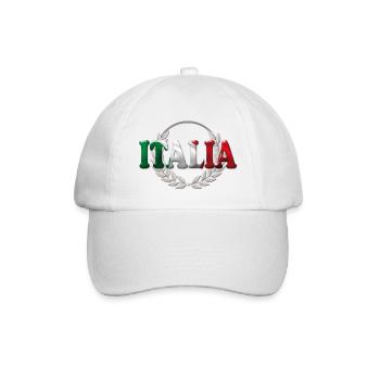 Lorbeeren Italien2 - Baseballkappe - Weiß/Weiß - Vorne