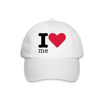 I Love Me - Baseballkappe - Weiß/Weiß - Vorne
